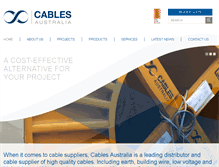 Tablet Screenshot of cablesaustralia.com.au